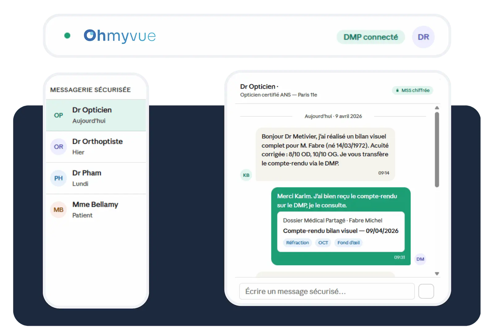 Téléservice DMP OhMyVue
